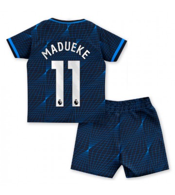 Chelsea Noni Madueke #11 Segunda Equipación Niños 2023-24 Manga Corta (+ Pantalones cortos)